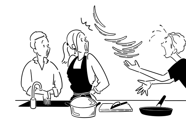 みんなで料理を楽しむ